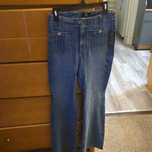 G by Giuliana Wide  Leg Blue Jeans
